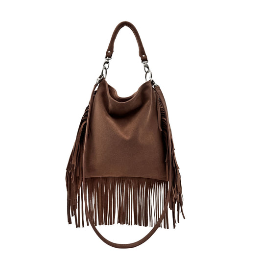 Sacagawea Nut – Borsa in camoscio con frange