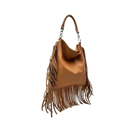 Sacagawea Cognac – Borsa in pelle con frange